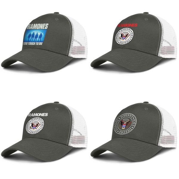 

ramones too tough to die mens and womens adjustable trucker meshcap design sports personalized baseballhats logo logo johnny seal, Blue;gray