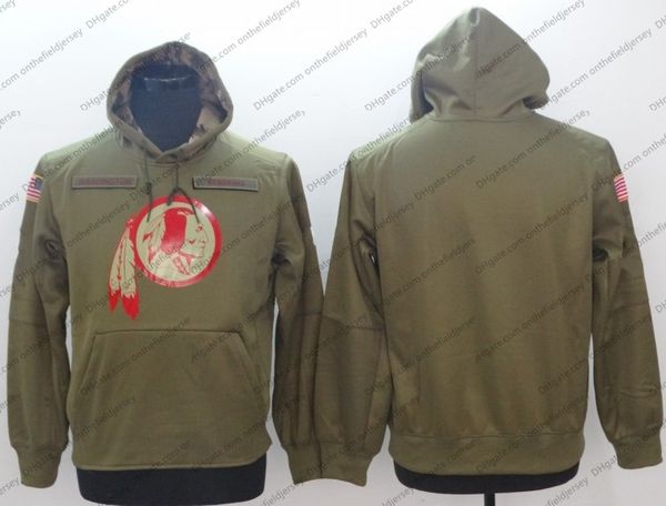 

Mens Washington Sweatshirt Redskins Hoodie 2018 Olive Salute to Service Sideline Therma Performance Pullover Hoodie S-3XL