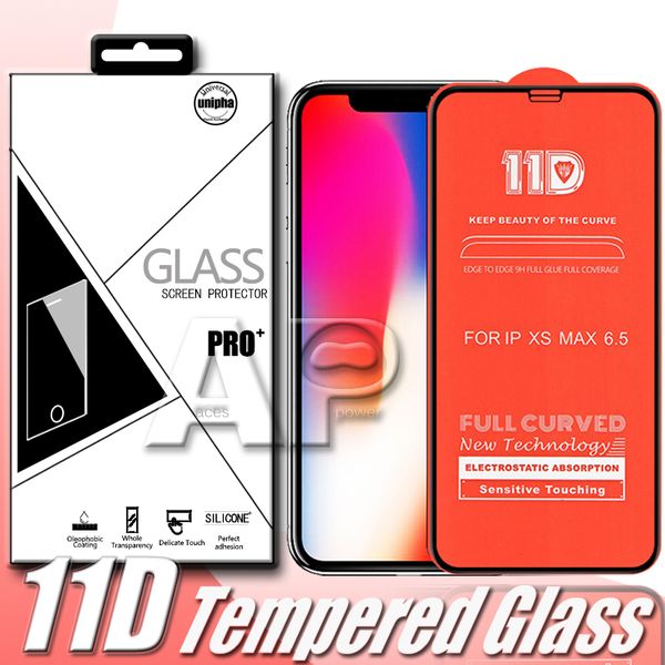 

Для Iphone 11 Pro Max 11D закаленное стекло Полный Обложка для Iphone 8 7Plus края до края экрана