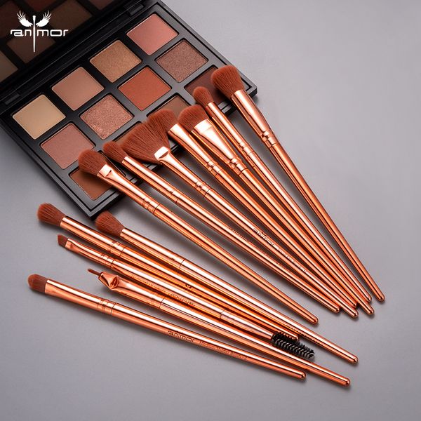 

makeup brushes set anmor 12pcs/lot eye make up brush professional eyeshadow blending eyeliner eyelash eyebrow cosmetic kit tools