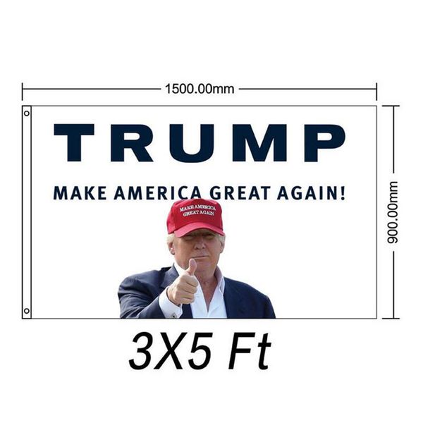 

new trump flag make amercia great again flags polyester head metal grommet personality decortive trump banner tank flag 90*150cm