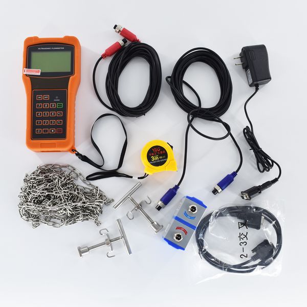 

portable ultrasonic liquid flowmeter tuf-2000h dn50-700mm tm-1 transducer handheld digital flow meter