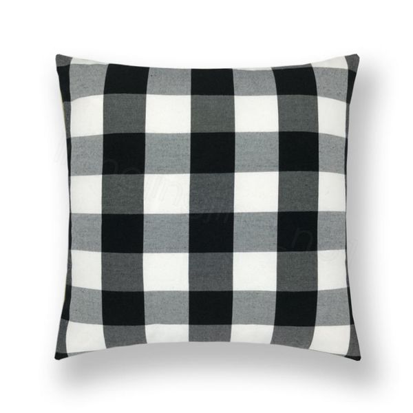 

16styles plaid cushions cover throw pillow case check decor pillows covers office car home sofa decor spandex without pillow core 111