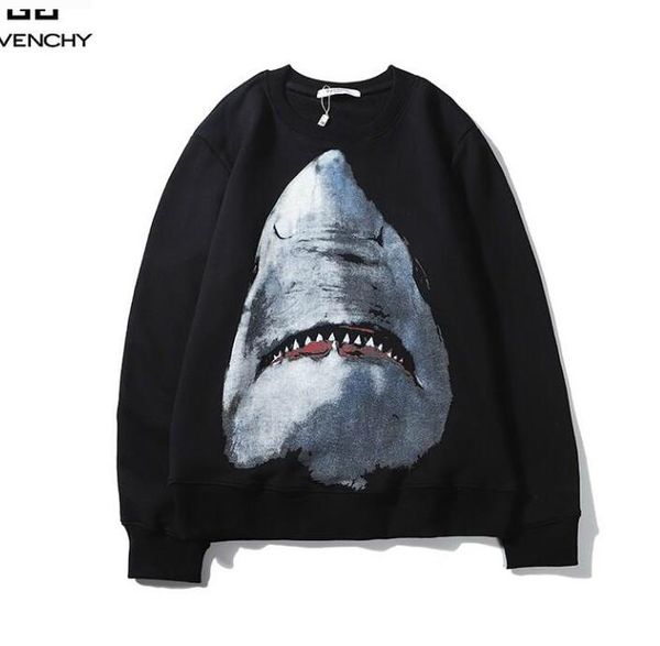 

2020 spring autumn mens hoodie with shark gvc brand sweatshirt for men pullovers hoodies streetwear men clothing 2 colors, White;black