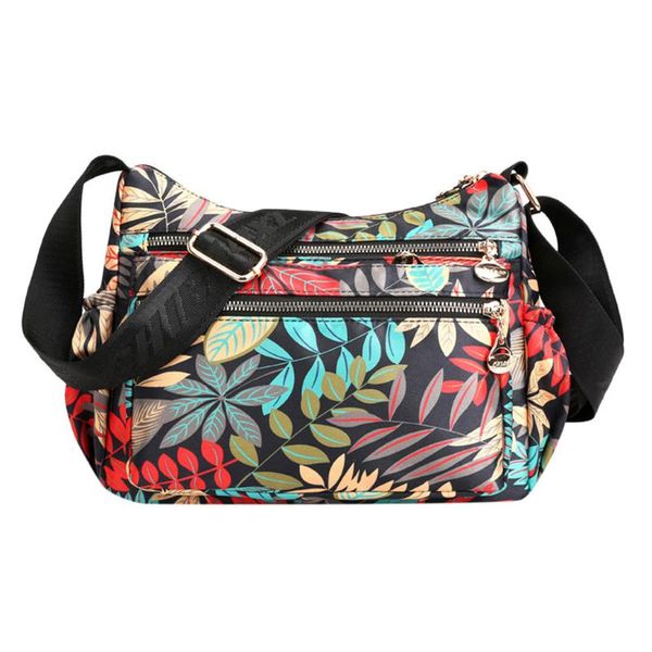 

coneed messenger bags leopard waterproof multifunction women printed ethnic nylon fabric bag waterproof single shoulders 3