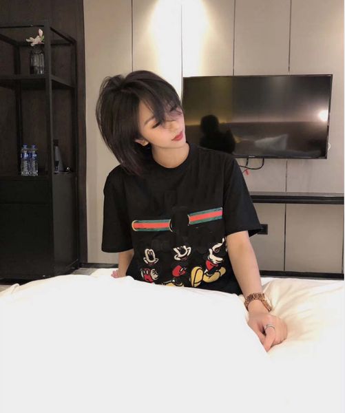 

2020 women designer t shirt for lady paris logo summer designer t-shirt striped brand street short sleeve luxury shirts asian s-xxl, White