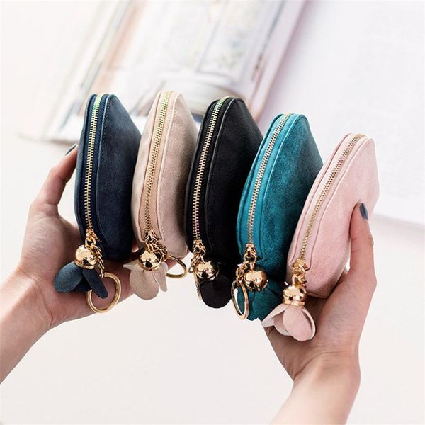 

women leather small mini wallet holder female wallet case clutch carte porte card key money bag zip coin purse holder, Red;black