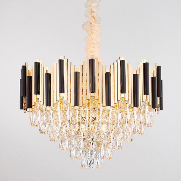 

luxury new crystal chandelier modern for living room dining room gold round chain crystal chandeliers decoration lighting