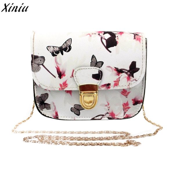 

new style retro women butterfly flower printing handbag shoulder bag tote messenger bag fashion designer shoulder brand