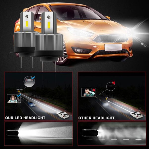 

2pcs h7 headlights 12000lm headlights 36w lights h7 led 6000k led bulbs, 12v 24v