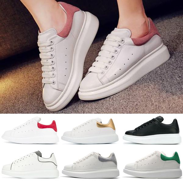 

35-44 Queen ACE Brand Fashion Luxury Designer Women men White shoes red womens mens Low Cut Leather Flat Designers Sports sneakers
