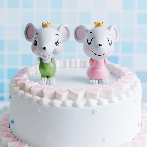 

resin pink bule green yellow mouse shape cake er cake decoration baby birthday cupcake er wedding baking decoration