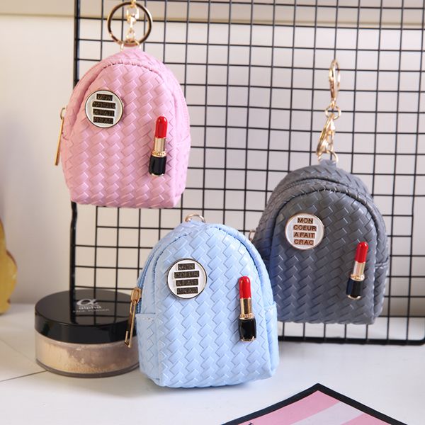 

mini solid color lipstick print cosmetic bag pu travel toiletry storage bag beauty makeup cosmetic bag organizer sale