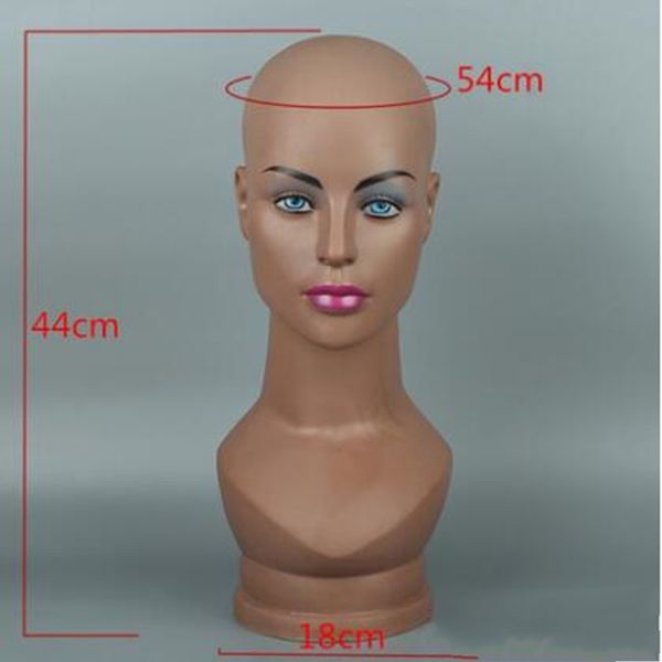 2023 kunststoff Weibliche Perücke Kopf Mannequin Olx Körper Dummy Kahl Modell Perücke Hut Schal Mall Requisiten Halterung Puppe Display Modell c766