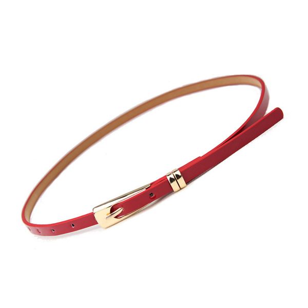 

new big-name simple style belt pu patent leather long u-shaped buckle fine ladies belt belts for women, Black;brown