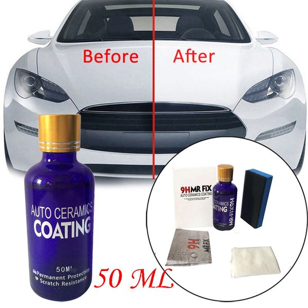 

new mr.fix set nonflammable 50/30ml 9h hardnesscar oxidation liquid ceramic coat super hydrophobic glass coating car polish care