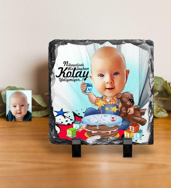 

персонализированные детские рождения карикатура декоративное природного камня-1