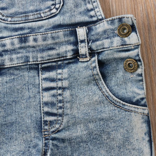 

toddler kids baby boys girls jeans deinm bib pants overalls romper casual outfits clothes girl clothes summer new 6m-6t, Blue