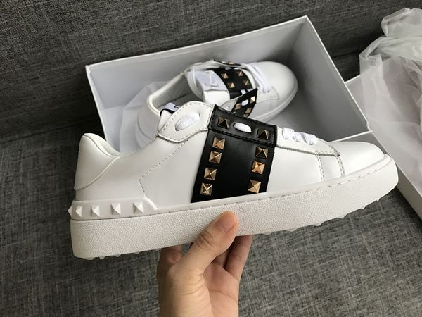 

2019ss дизайнер rockrunner повседневная обувь мягкая кожаная обувь мужчины женщины кроссовки мужские квартиры платье обувь спортивная теннис, Black