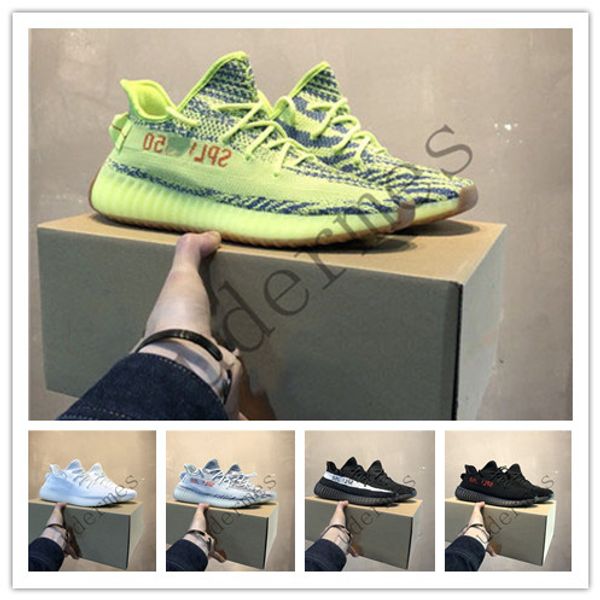 

С коробкой новый adidas yeezy yeezys yezzy yezzys boost sply 350 от масло белый зебра V2 статический кун