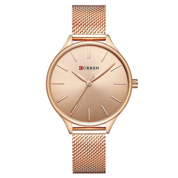 

new luxury fashion watch women simple style ladies dress quartz female clock waterproof chronograph bracelet watch relojes para, Slivery;brown