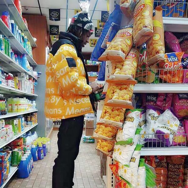 

18fw мужской дизайнер joint пуховик new letter bomb пальто fahion теплый пуховик tn fc21 высокого качества человек женщины новое высокое кач, Black