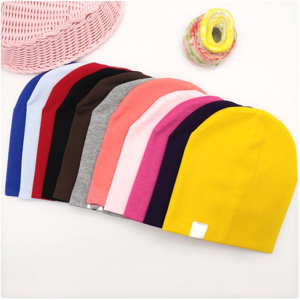 

6m-3y baby street dance hip hop hat cotton spring autumn toddler cap scarf for boys girls winter warm solid color children hat, Yellow