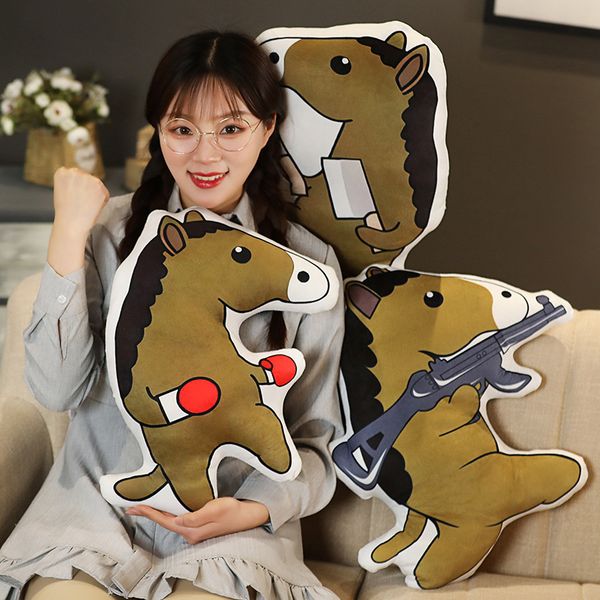 

plush toys festival gift creative horse series doll pillow cushion girls birthday gift preferred shoes, children's toys