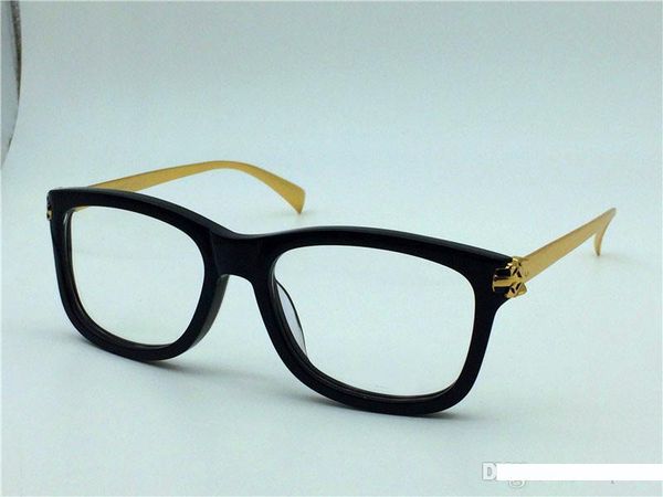 

new men vintage glasses ca0043 prescription eyewear frame vintage frame women brand designer eyeglasses leopard logo legs square frame retro, Black