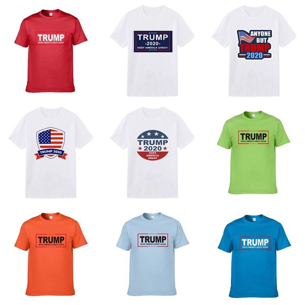 

2020 summer fashion designer brand clothing trump t-shirt men women distressed logo printing trump t-shirt cotton casual tshirt tee tshi, White;black