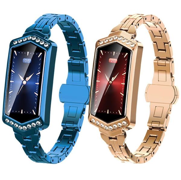 

new women's fashion b78 color screen smart watch blood pressure heart rate monitoring ip67 physiological period gps track bracelet