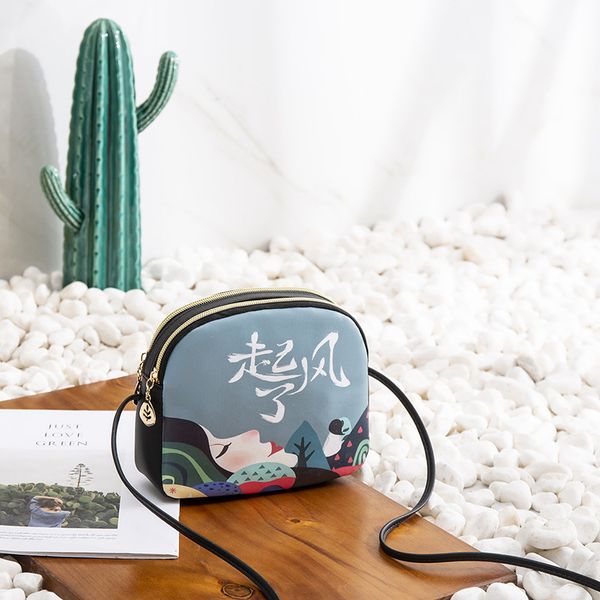 

2020 spring and summer new korean style women's bag fashion stylish one-shoulder messenger bag #20