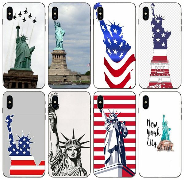 

tongtrade] сша статуя свободы чехол для iphone 11 pro 8 7 6s 6p 5s 5p max x xs galaxy a10 a10e a10s huawei mate 9 motorola moto g6 case