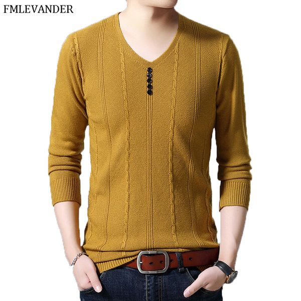 

осень зима мужчины шерсть новый дизайн v-образным вырезом свитер пуловер мужчины, White;black