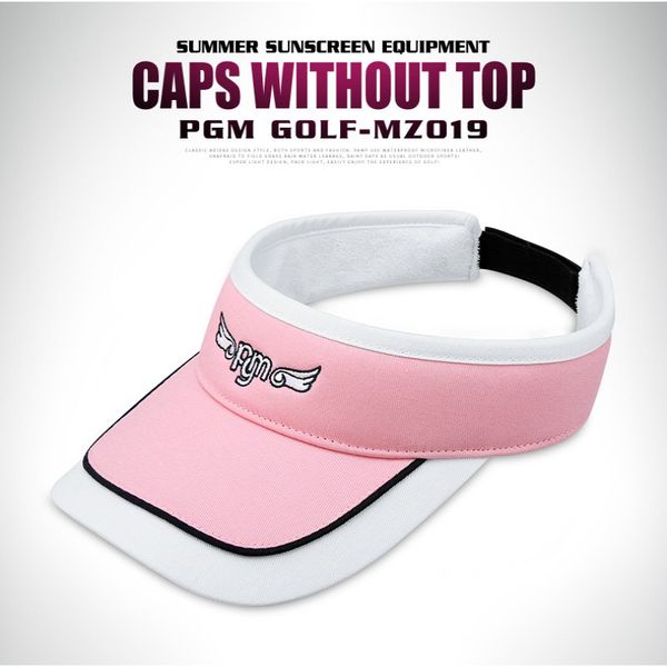 

pgm golf cap lady headless ventilation cap sports summer ventilation sunscreen mz019, Black;white