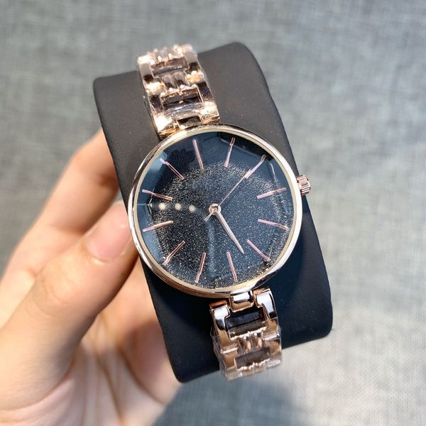 

2019 new fashion lady quartz watch elegant women dress relogio luxury rose gold stainless steel popular wristwatches, Slivery;brown
