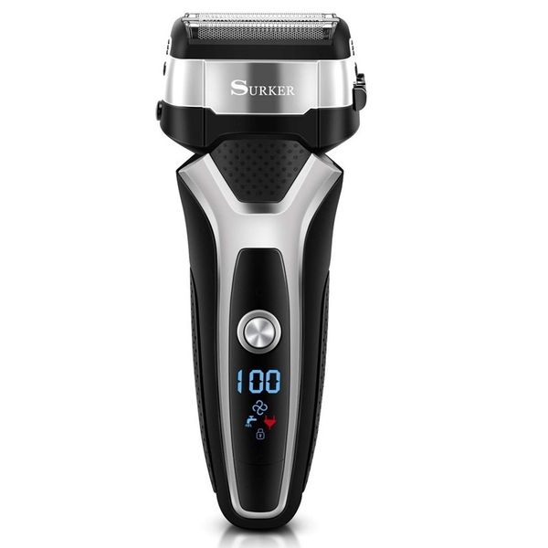

turbo professional electric shaver rechargeable beard electric razor for men face shaving machine male foil cleaning shaver body