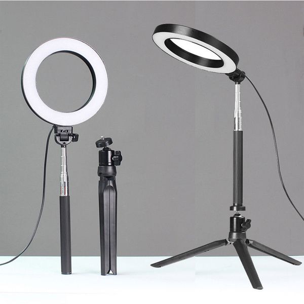 

16cm/26cm pgraphy dimmable led ring light 5500k p studio video light ring lamp with usb plug tripod