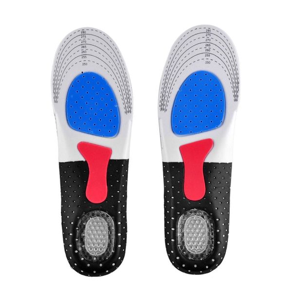 DHL Suporte do Arco Ortótico Massageando Absorção de Silicone Almohadilla de Plantilla Anti-Slip Gel Soft Sport Shoe Palmeira para homem