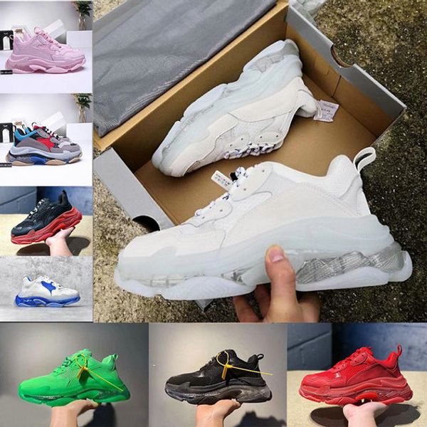 

2020 running shoes crystal bottom 17w triple s luxury designer womens mens vintage dad platform shoes trainers sneakers