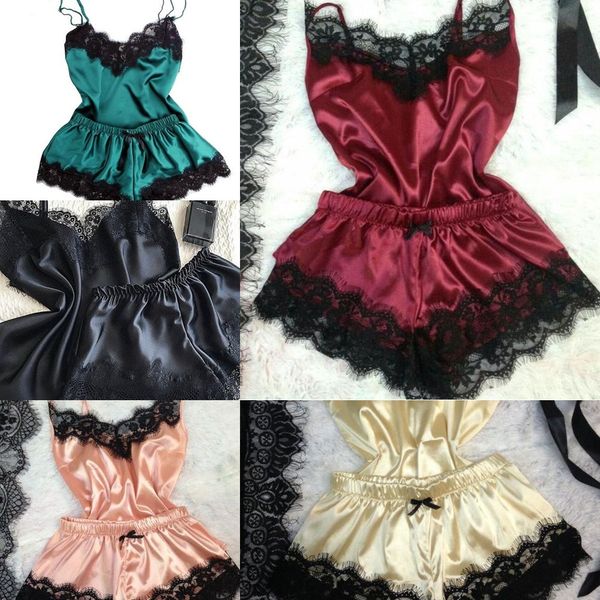 

two-piece set home lace two-piece set lace pajamas home pajamas, Blue;red