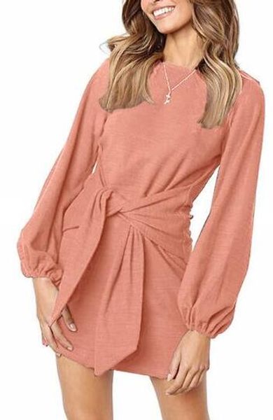 

2019 women designer dresses spring brand dresses for lady skirts long sleeve autumn women luxury clothing s-2xl wholesale, Black;gray