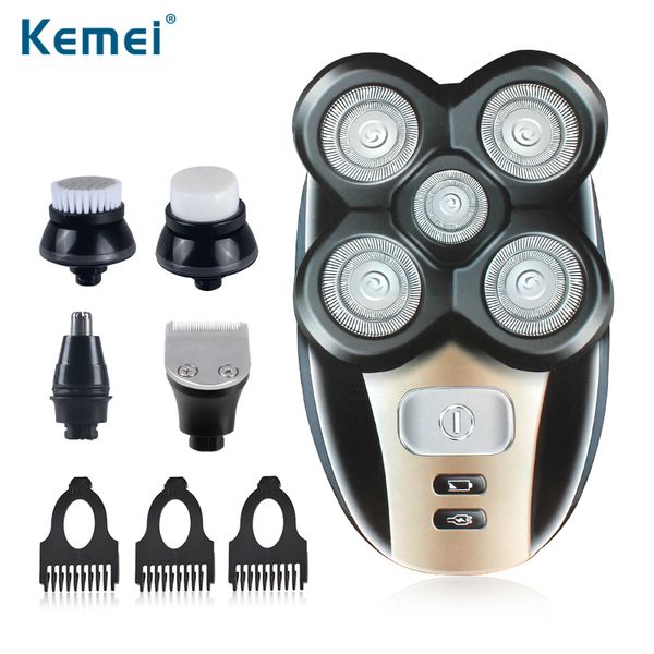 

kemei electric shaver 5 blade heads electric shaving rechargeable razors multi function 5 in 1 men face care washable km-1000