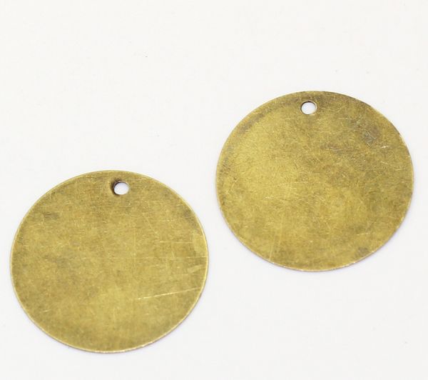 

doreenbeads blank stamping tags pendants round antique bronze 20mm dia,200pcs (b22462, Silver