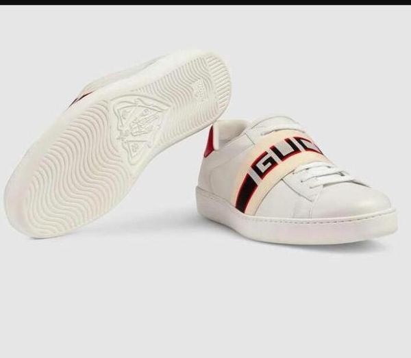 

2019 new brand quality shoes mans women white sneakers brand fashion men woman gucci shoes size 35-44 zxc150, Black