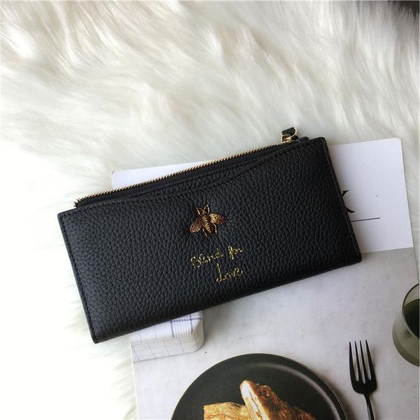 

elegant2019 long leather genuine fund woman ultrathin concise head layer cowhide wallet