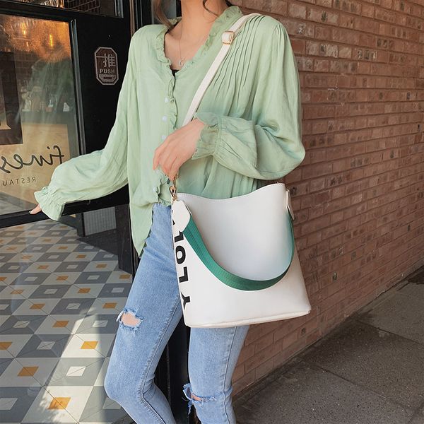 

simple large capacity bucket bag 2019 crossbody bags for women multi-functional shoulder bag quality messenger bags