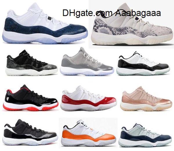 

new 11 low snakeskin orange trance concord cool grey barons basketball shoes men women 11s georgetown infrared rose gold sneakers with box