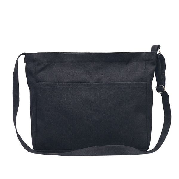 

новый женский студент мода дикого плеча хозяйственная сумка большой емкости холст диагональ сумка черного