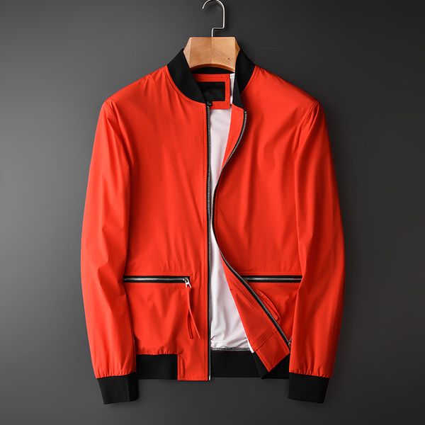 

men spring and autumn silky fabric baseball collar jacket fashion thin red coat jaqueta masculina mens jackets, Black;brown